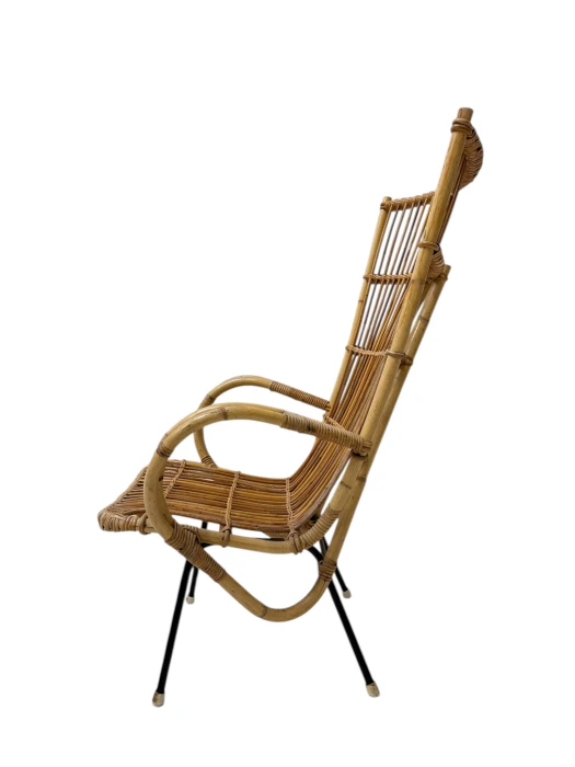 Mid-Century Modern Italian High Back Armchair, 1960s